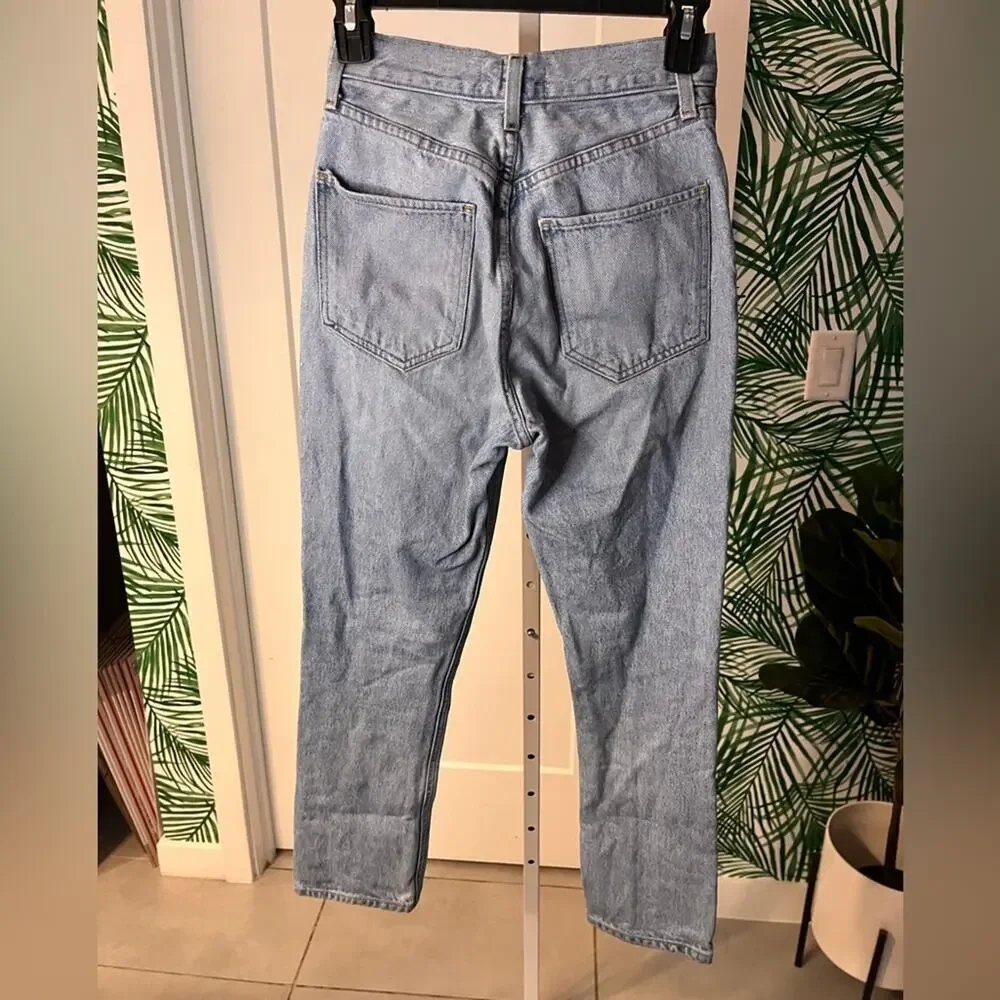 Agolde Riley High Rise Button Fly Jeans Size 23 - Picture 5 of 13